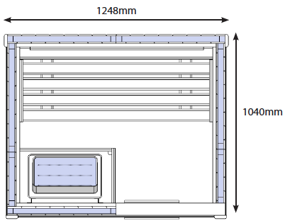 D1520 Home Traditional Sauna Cabin Technical Drawing