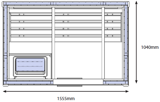 D1525 Home Traditional Sauna Cabin Technical Drawing