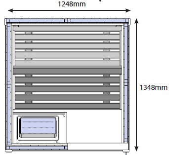 D2020 Home Traditional Sauna Cabin Technical Drawing