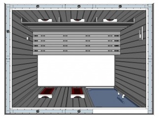 Cabina de sauna infrarrojos - 3 personas - IR2025 Oceanic Saunas