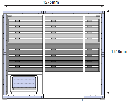 D2025 Home Traditional Sauna Cabin Technical Drawing