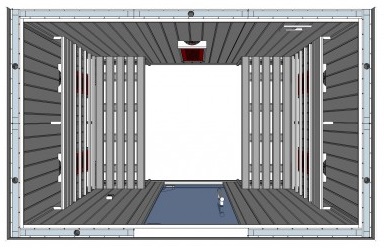 IR2030 4 person Home Infrared Sauna Technical Drawing 