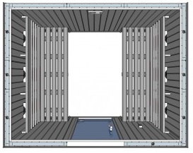 IR2530 6 person Home Infrared Sauna Technical Drawing 