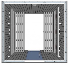 IR3030 6 person Home Infrared Sauna Technical Drawing 