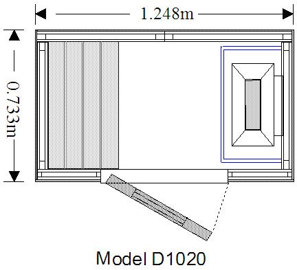 Oceanic Sauna OS1020 Technical drawing