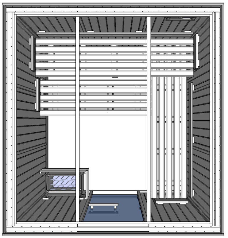 Oceanic professional sauna cabin light duty 3030