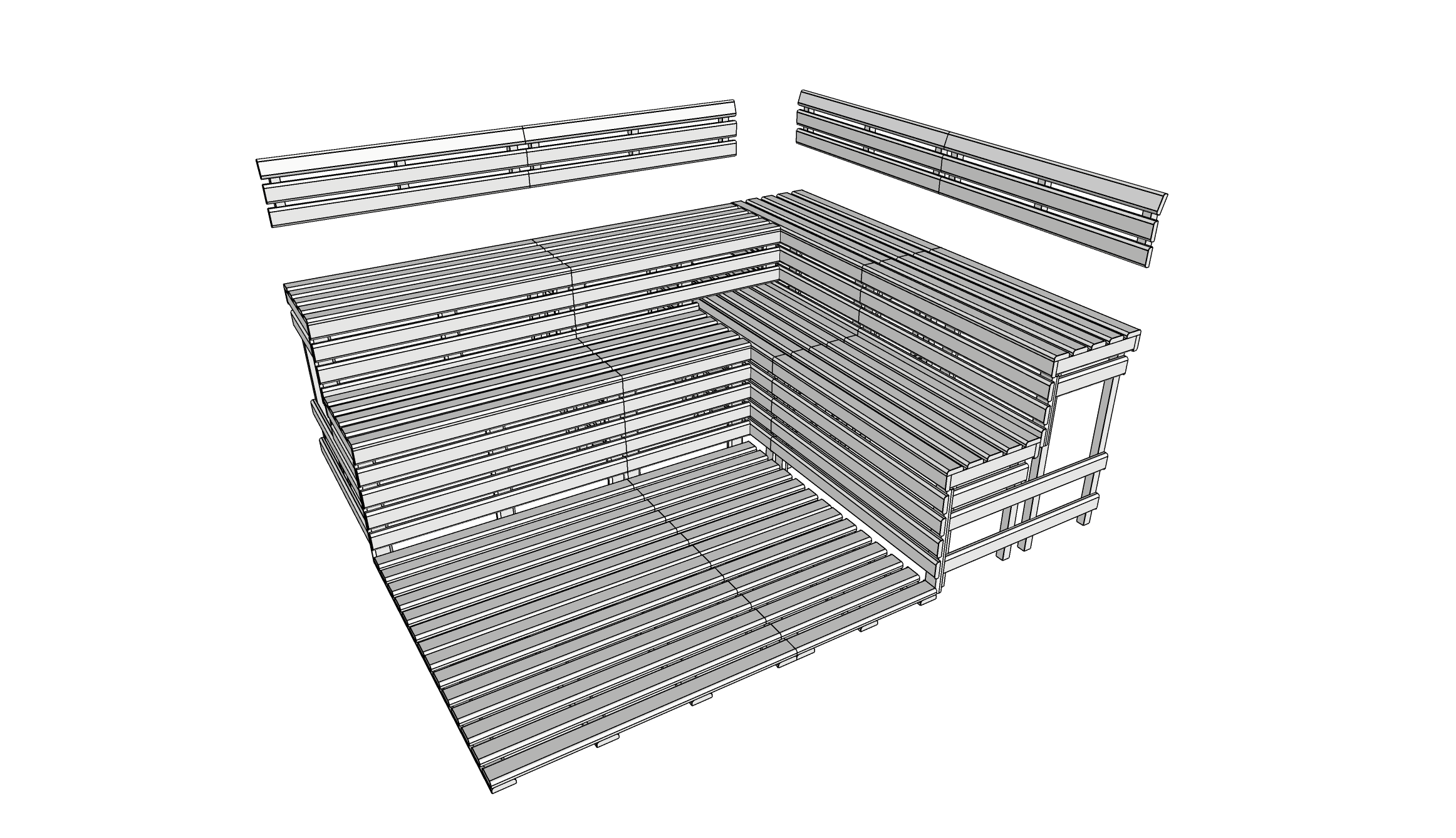 Combinar varios bancos de sauna - Bancos modulares para sauna